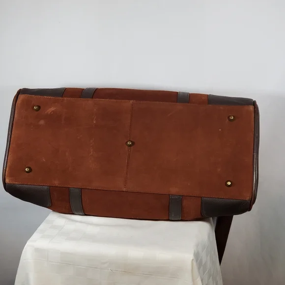 Marlboro Large Suede Leather Duffle Bag - Picture 5 of 7